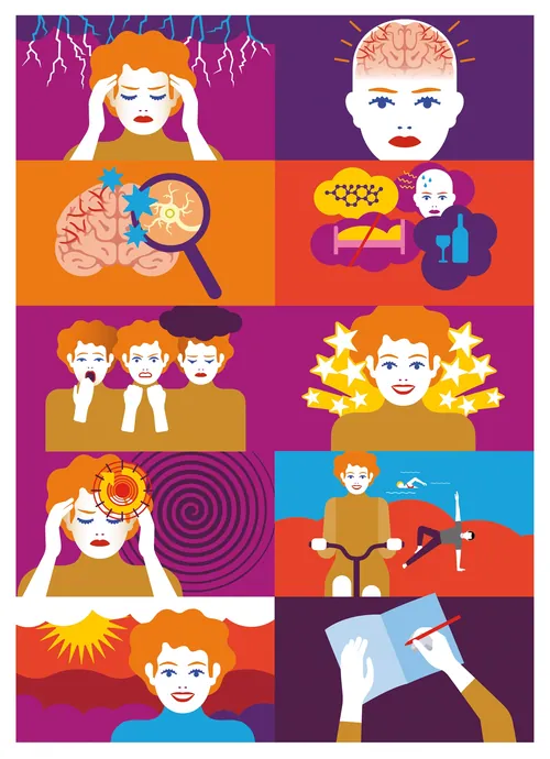 Colorful brain and emotions illustration by Klaus Meinhardt