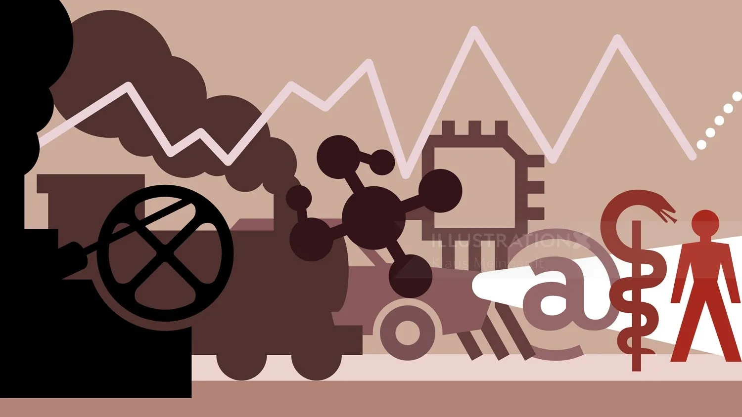 Abstract industrial and scientific shapes and machinery by Klaus Meinhardt