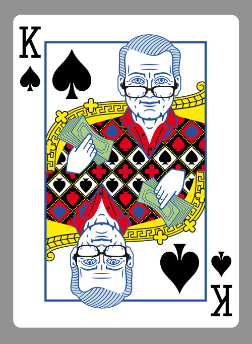King of spades playing card