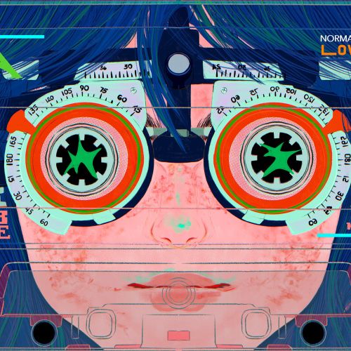 Digital art of a face wearing cassette tape glasses by Koalanov