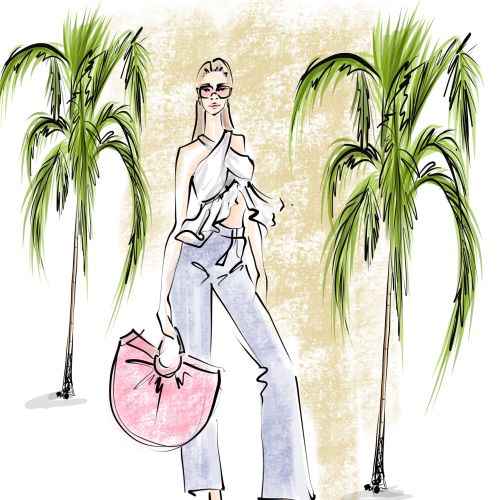 Ksenia Craven Live Event Drawing Fashion Luxe Illustrator from United States