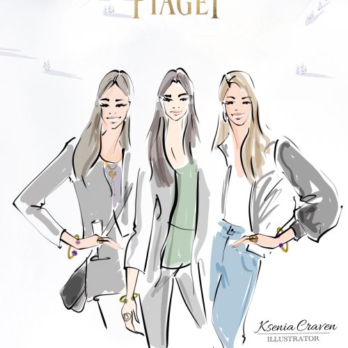 Ksenia Craven Live Event Drawing Luxe de la mode Illustrator from United States