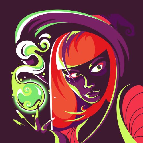 Gif portrait animation of Very Modern Witch