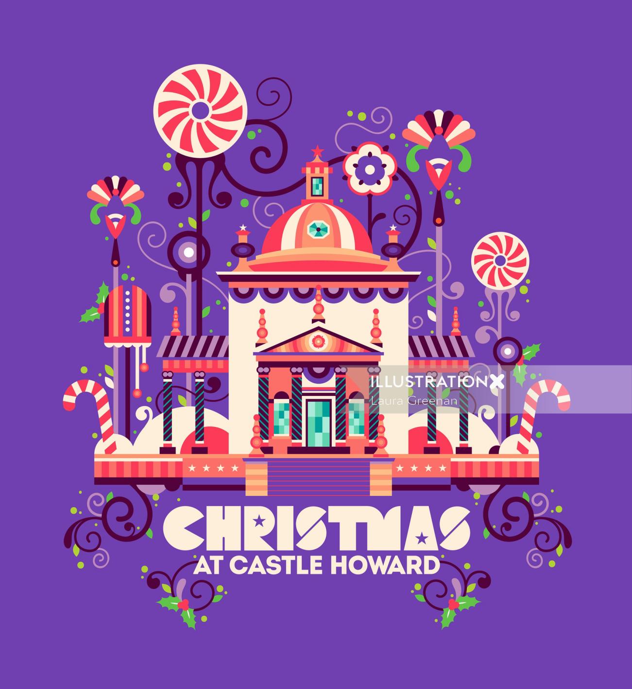 ハワード城のクリスマスのGIFアニメーション
