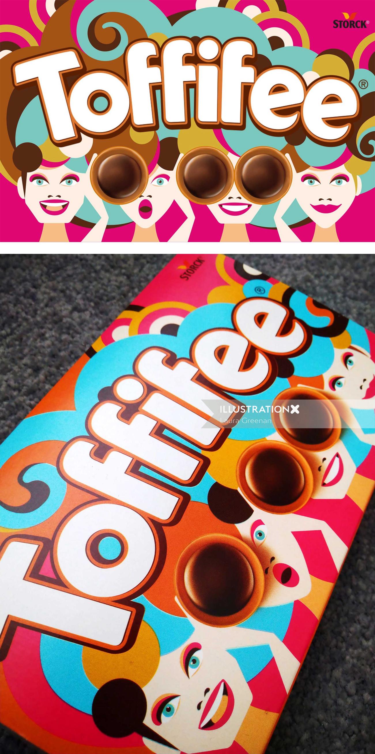 Toffifee: Family Edition Packaging illustration