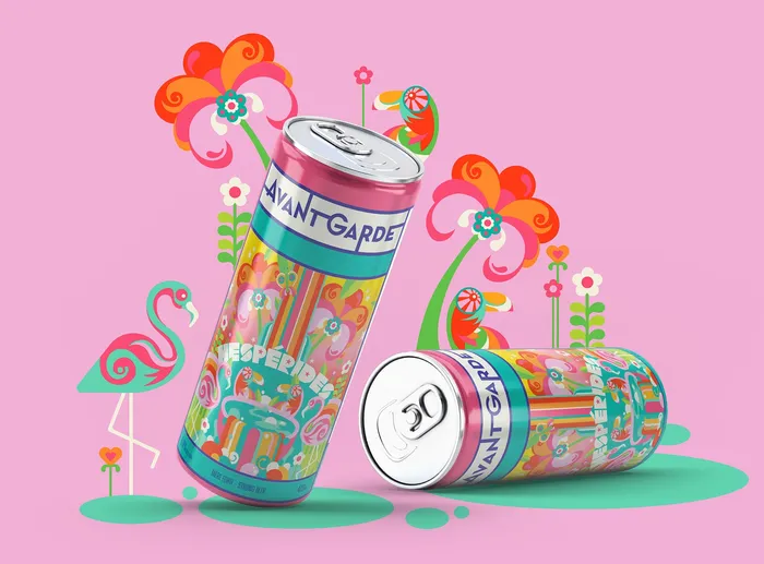 Avant-Garde - Hesperides beer packaging illustration