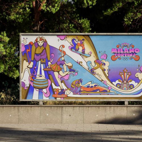 Illustration of Winter Olympics 2026 events by Laura Greenan