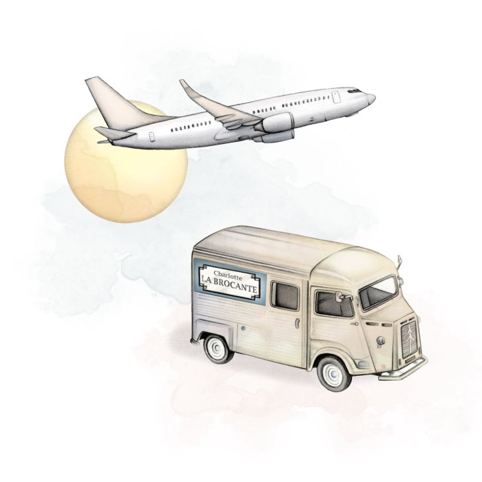 巴士和飞机图
