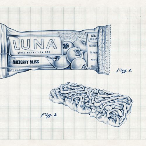 Pencil Sketch Of Luna Blueberry Bliss Bar
