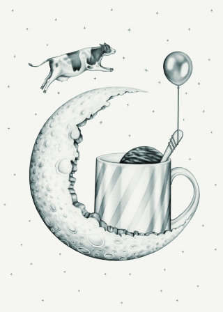 Ilustração do coquetel &#39;Boa noite Moonshine&#39; 