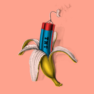 Arte con dinamita de plátano
