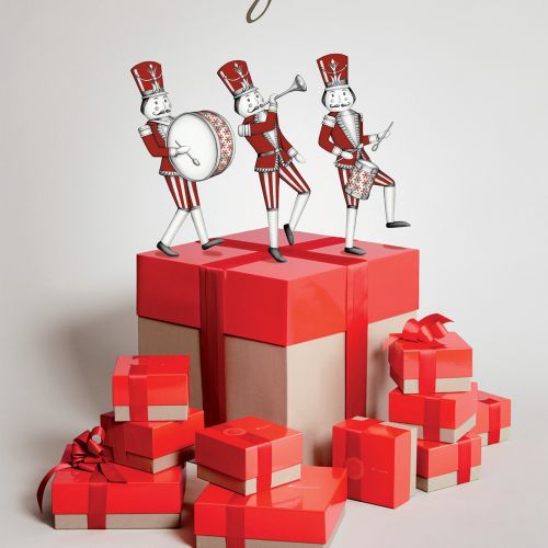 Campaign illustration of Christmas toys nutcracker