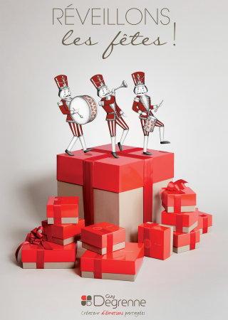 Ilustração de campanha do quebra-nozes de brinquedos de Natal