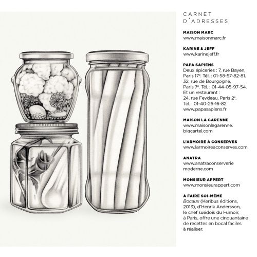 Editorial about pickles for Le Monde Magazine