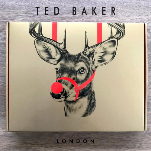 Dibujo a lápiz de la caja de regalo de Ted Baker