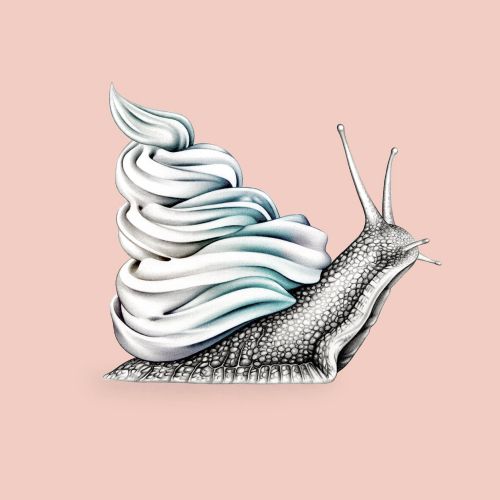 Conceptual showcase of a Snail-themed ice cream