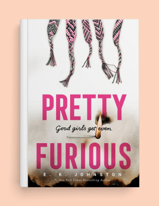 Design da capa do livro 'Pretty Furious'