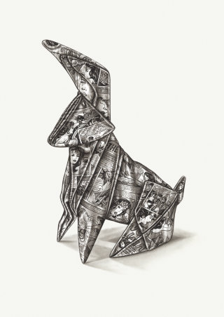 Wonder bunny print by Lauren Mortimer