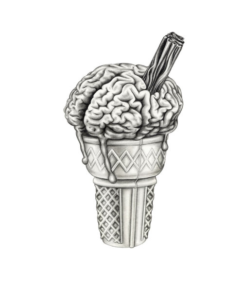 Brain Freeze 冰淇淋 - Lauren 的铅笔艺术