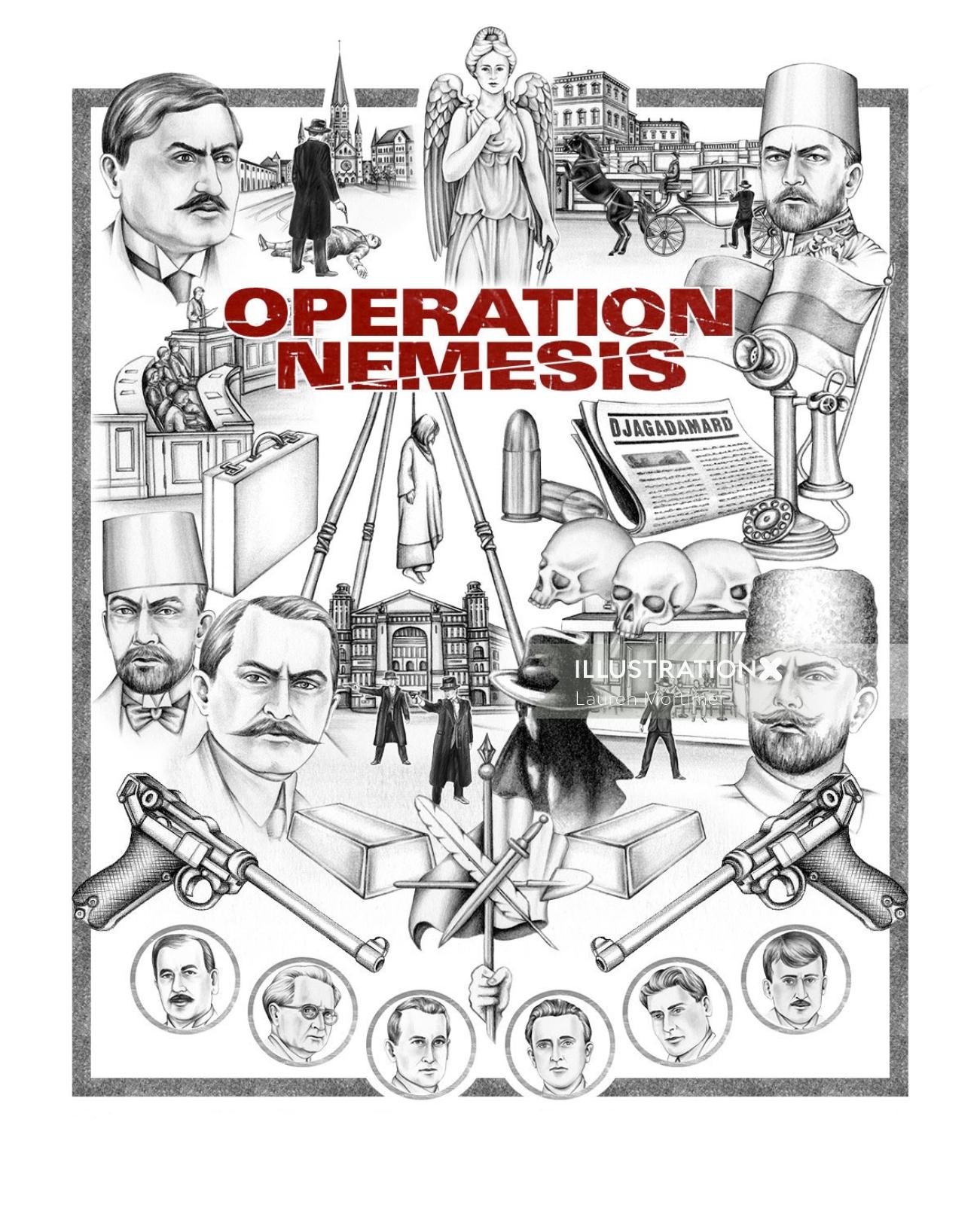 Operation Nemesis capa arte por Lauren Mortimer