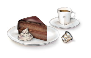 軽食 - 紅茶とケーキ