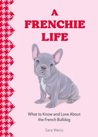 French Bulldog puppy illustration with A Frenchie Life title text