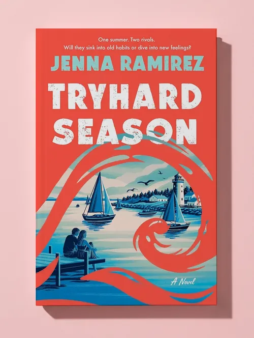 Book cover of Tryhard Season by Jenna Ramirez, illustrated by Lauren Mortimer Colours