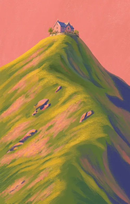 Colorful mountain landscape by Lauren Mortimer Colours