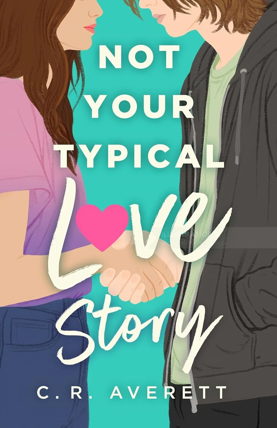 Not Your Typical Love Story cover illustrated by Lauren Mortimer Colours