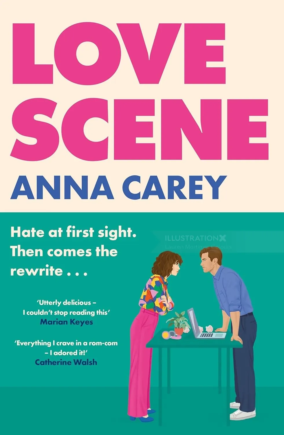 Book cover for Love Scene by Anna Carey, illustrated by Lauren Mortimer Colours