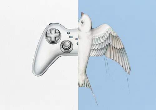 illustration of video game controller 
