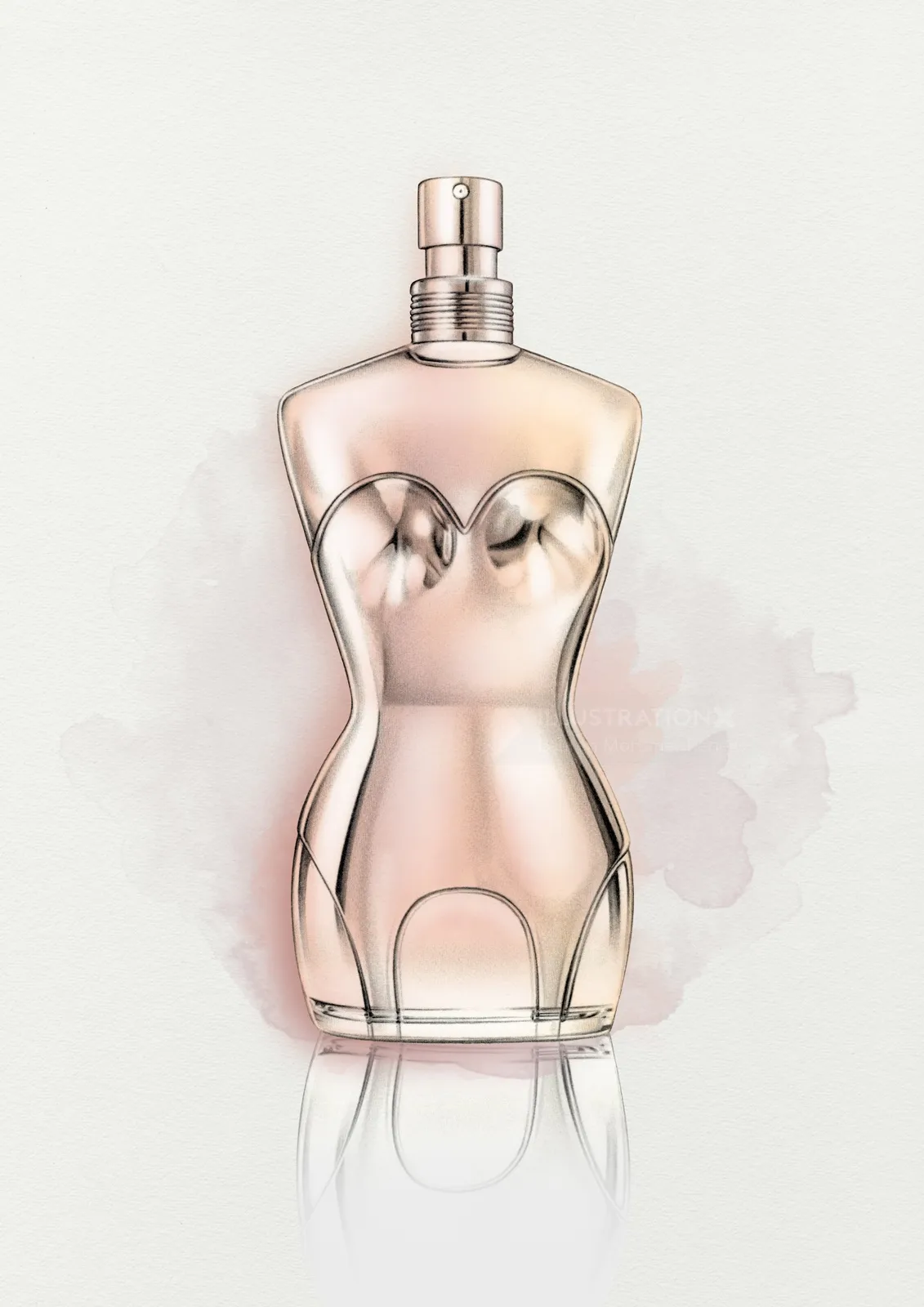 Jean Paul Gaultier Perfume Bottle Illustration