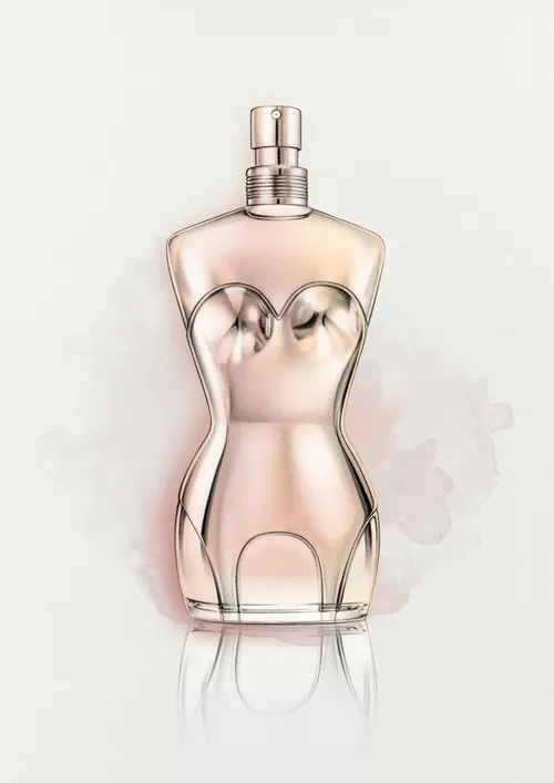 Jean Paul Gaultier Perfume Bottle Illustration