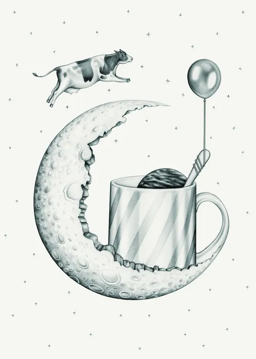 ‘Goodnight Moonshine’Cocktail illustration 