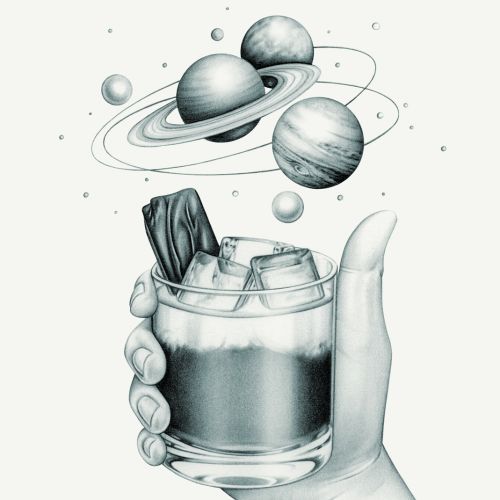 The Hitchhiker’s Guide to the Galaxy’ Cocktail illustration