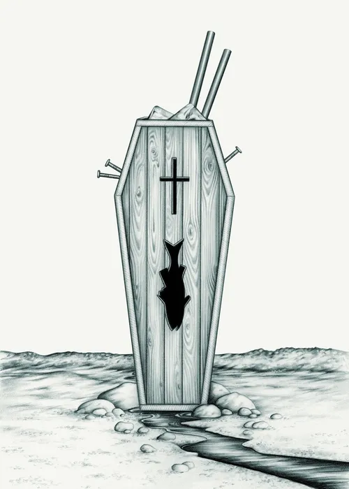 Pencil made an art of Coffin Box