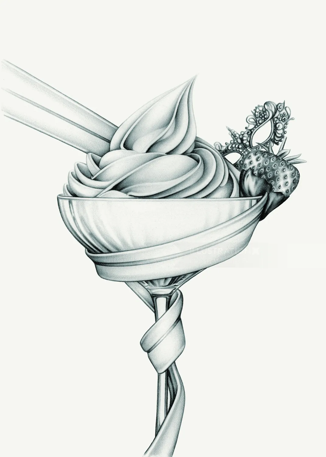 50 Shades of Grey’ Cocktail Illustration