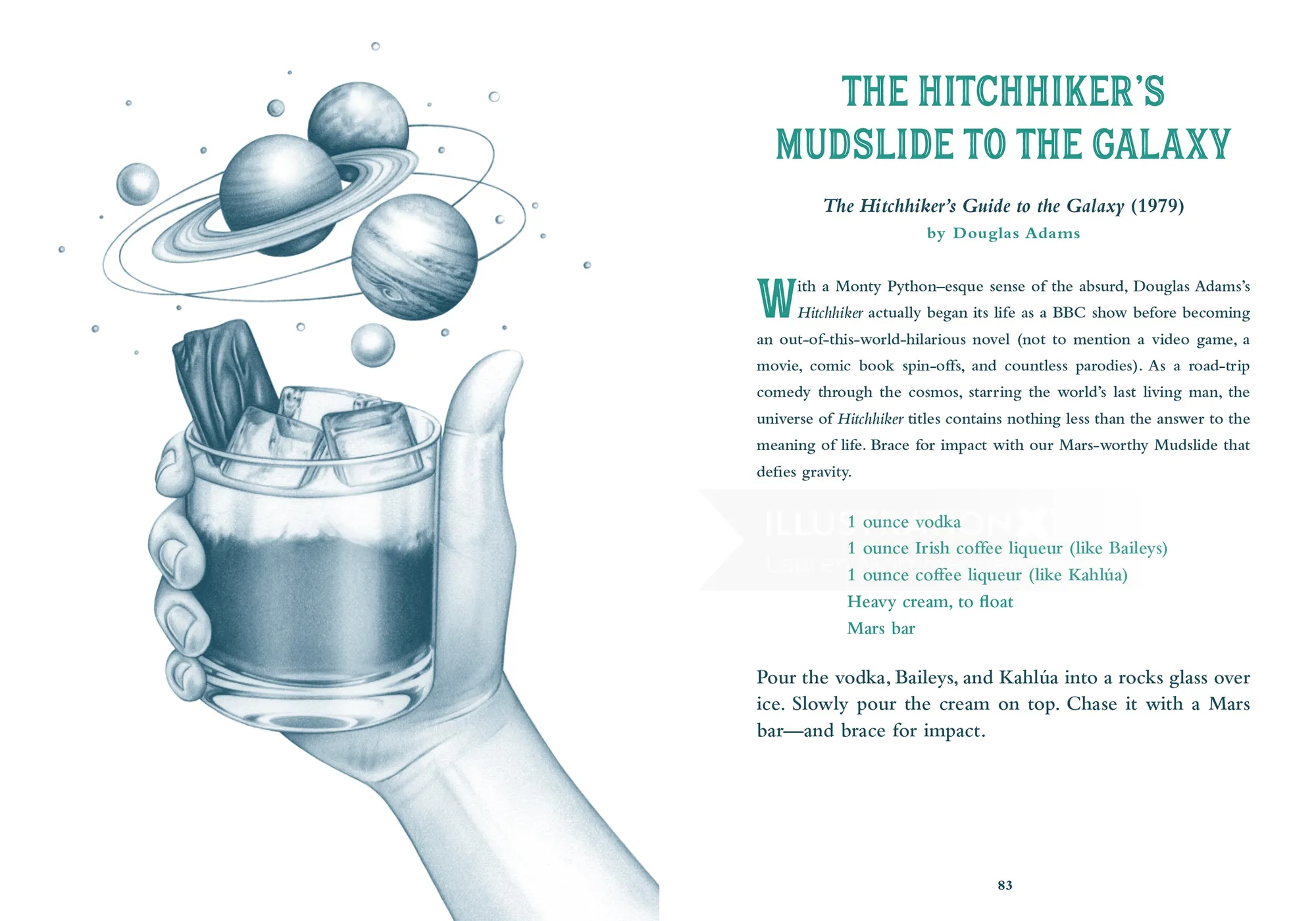 The Hitchhiker's Guide to the Galaxy 1979 book illustration