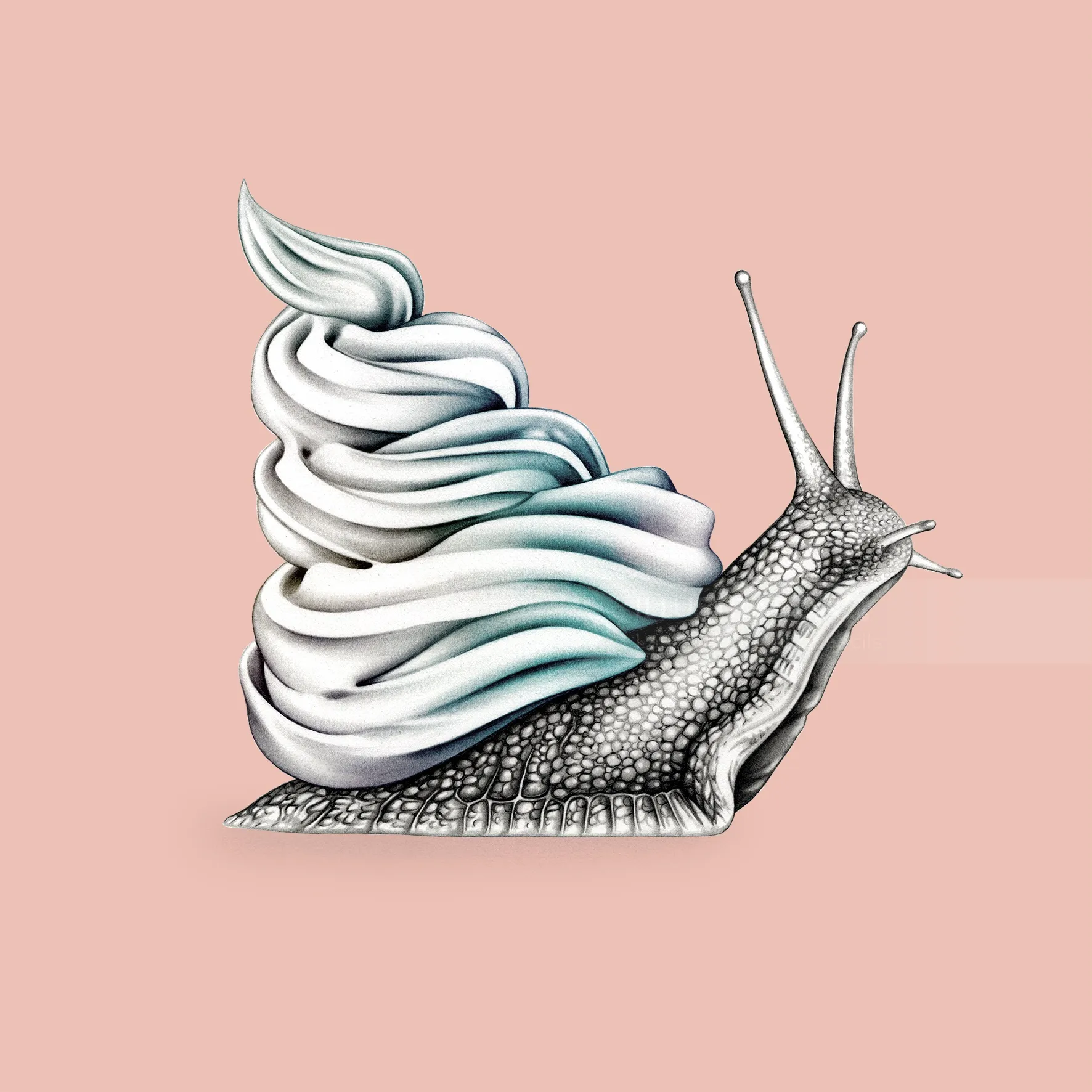 Conceptual showcase of a Snail-themed ice cream