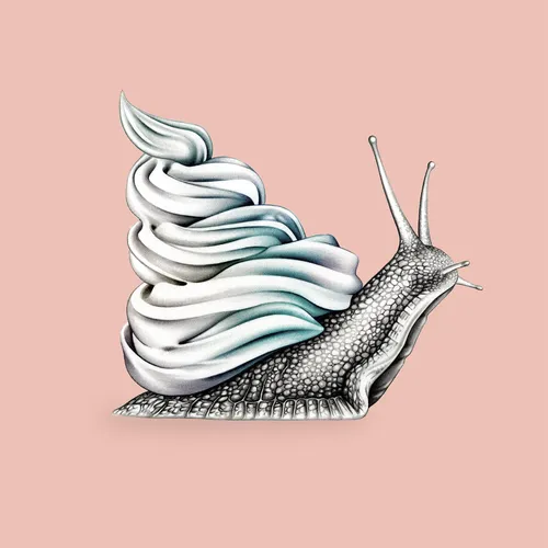 Conceptual showcase of a Snail-themed ice cream