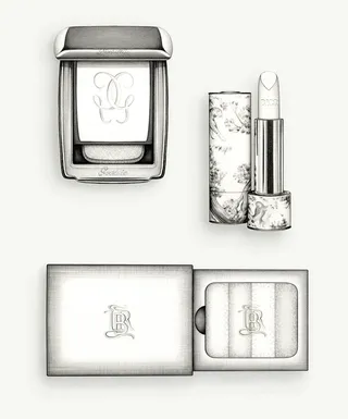 Kit de maquillage illustration noir et blanc pour Le Monde Magazine