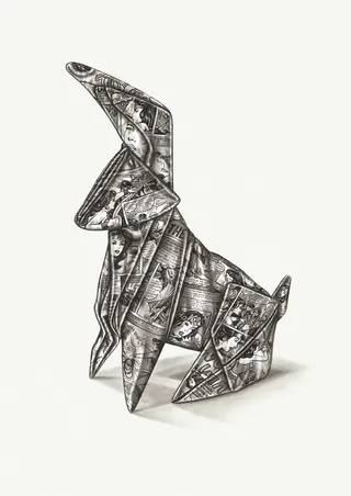 Impression de lapin merveilleux par Lauren Mortimer