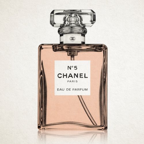 Chanel No.5 perfume bottle - Beauty illustration