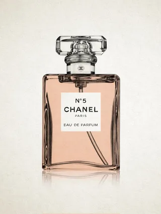 Flacon de parfum Chanel No.5 - Illustration beauté