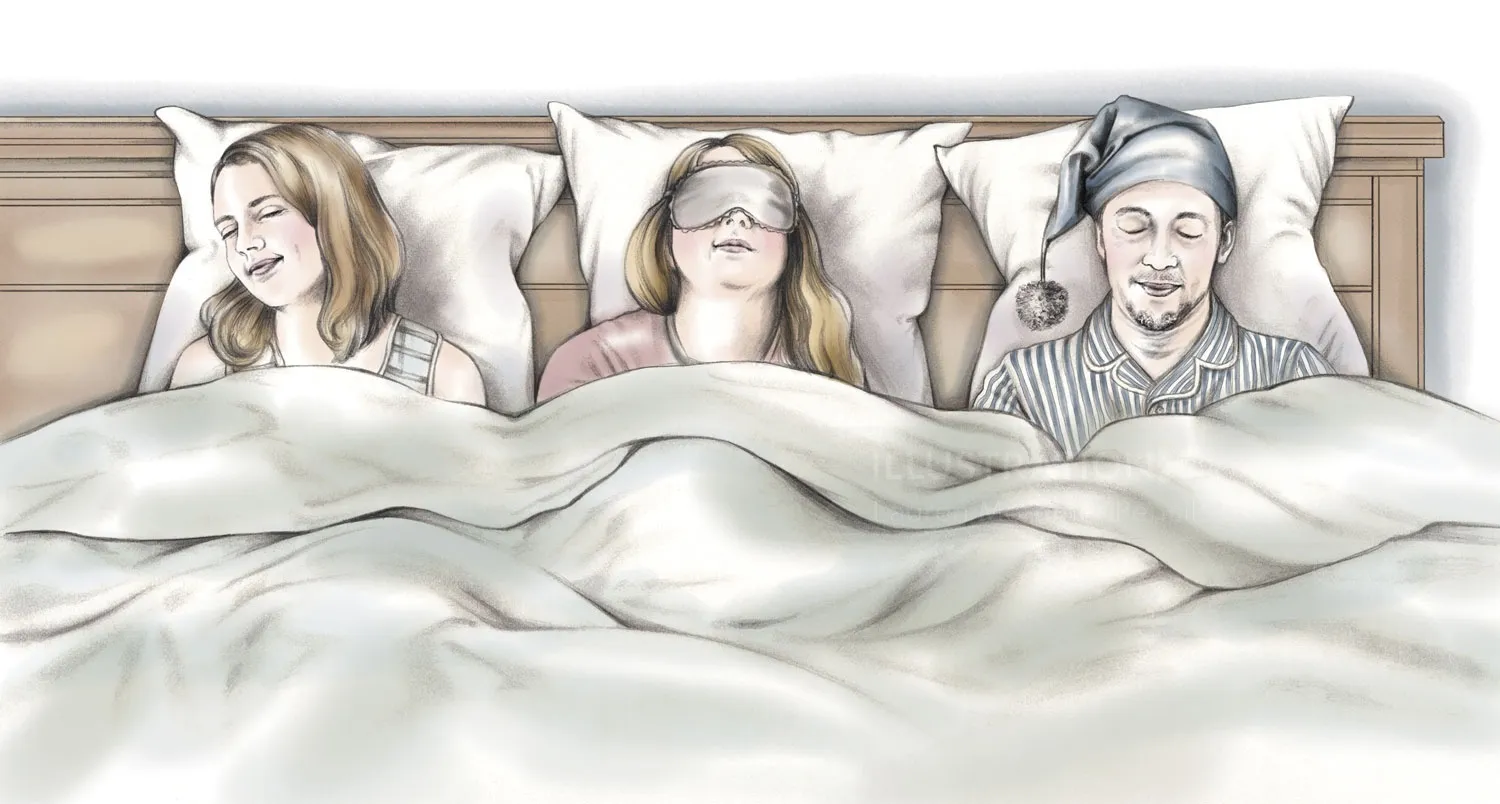Illustration to accompany an article on mattress testing
