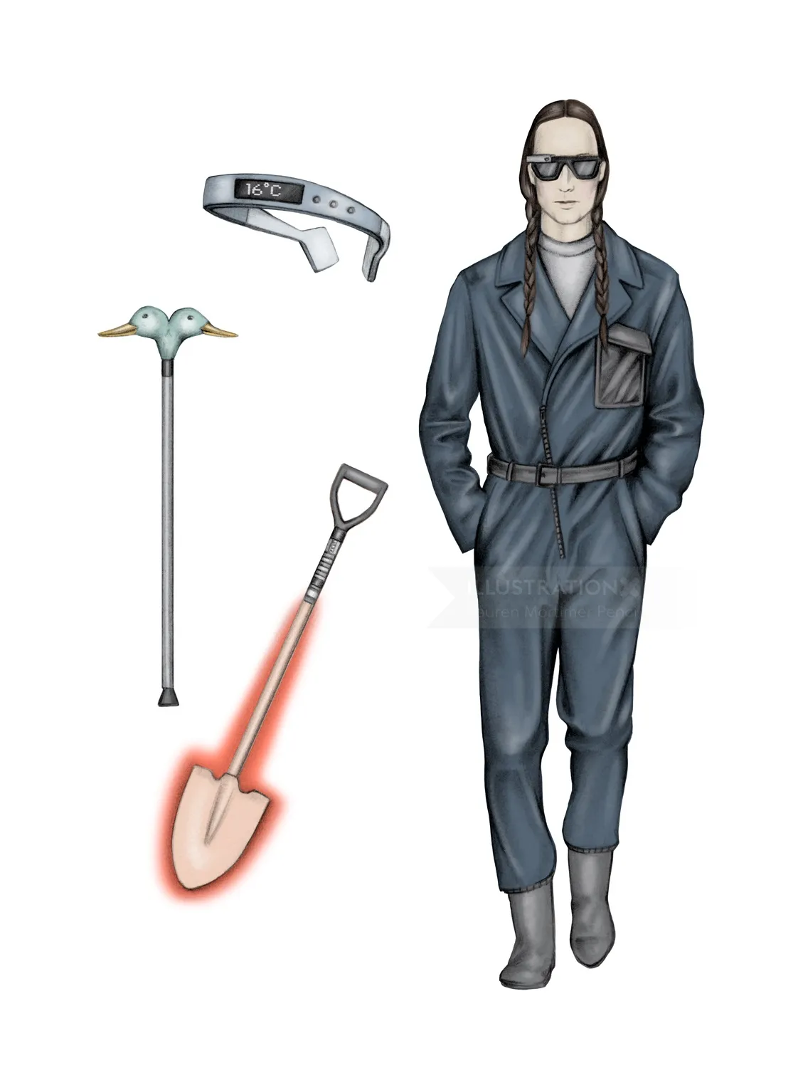 Illustration For Millionaire Farmer Silhouette