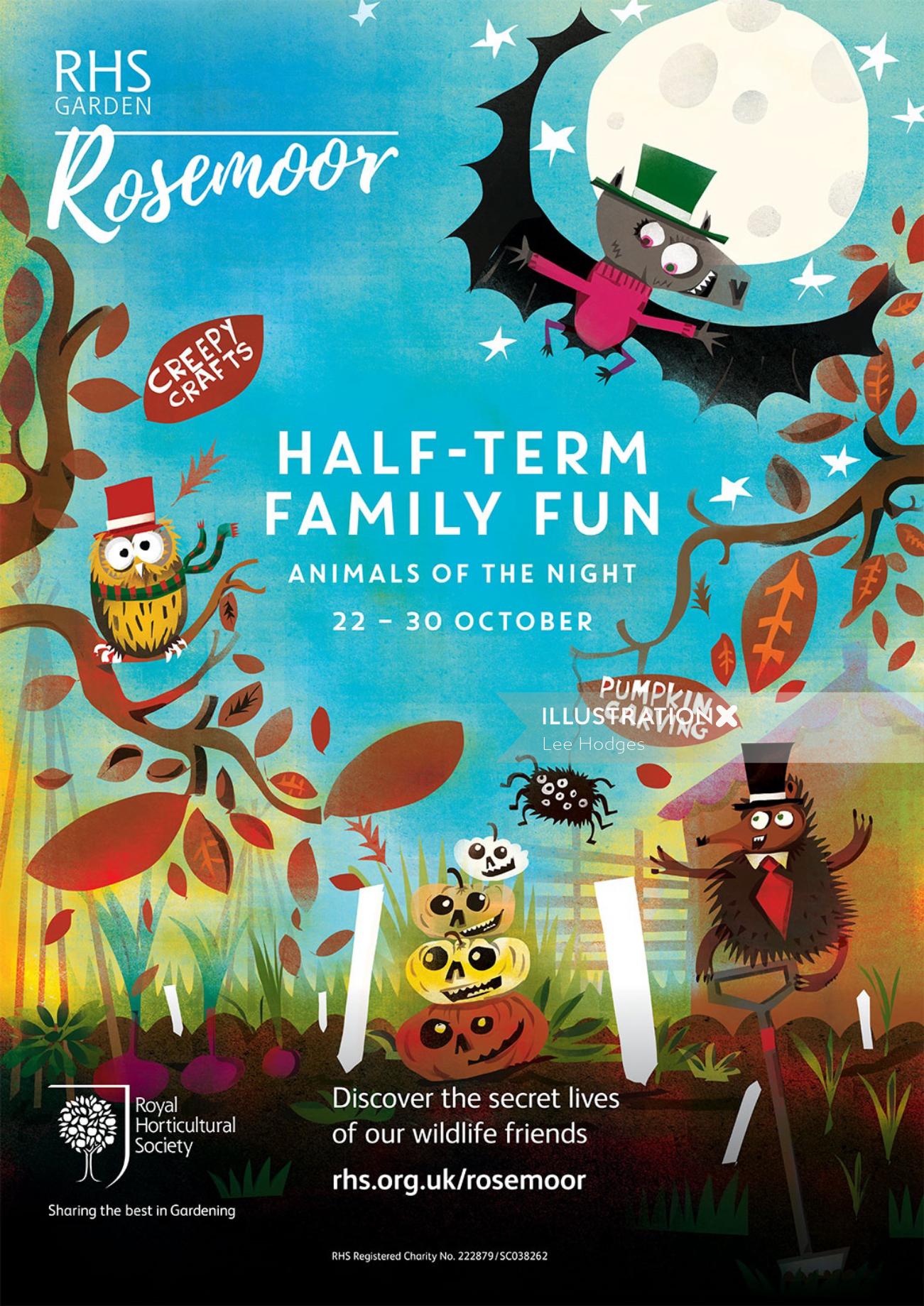 Design de cartaz de RHS Halloween