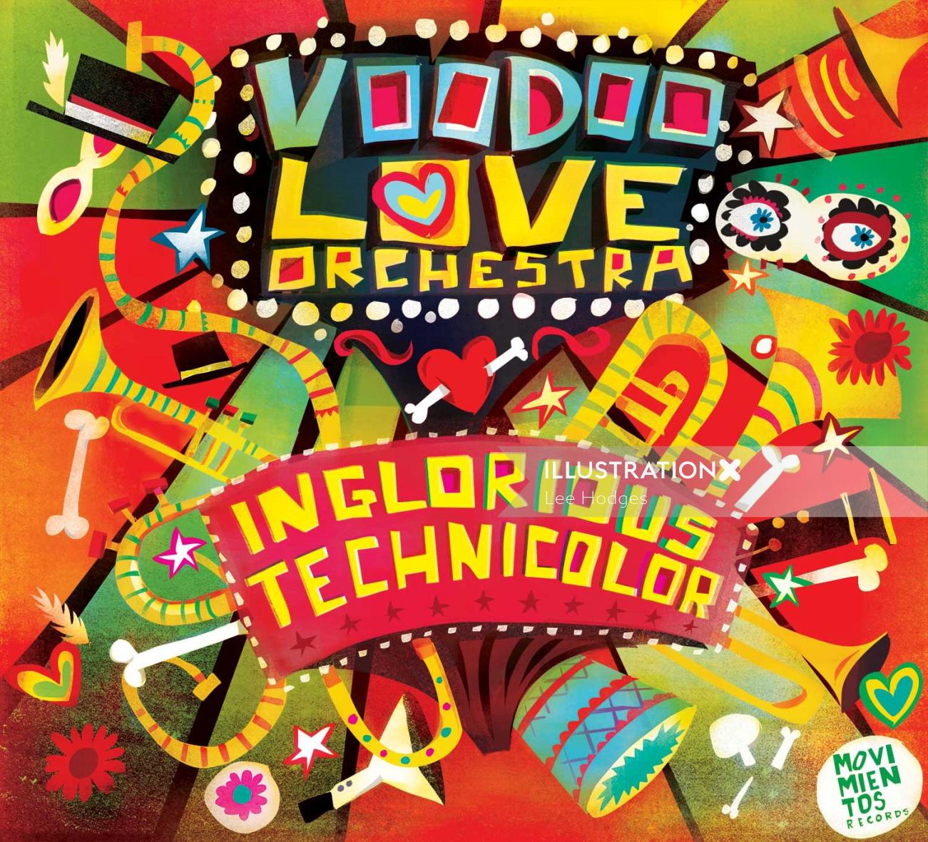 Carátula del álbum Voodoo Love Orchestra de Lee Hodges
