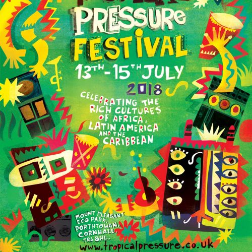 Graphic Lettering Tropical Pressure festival
