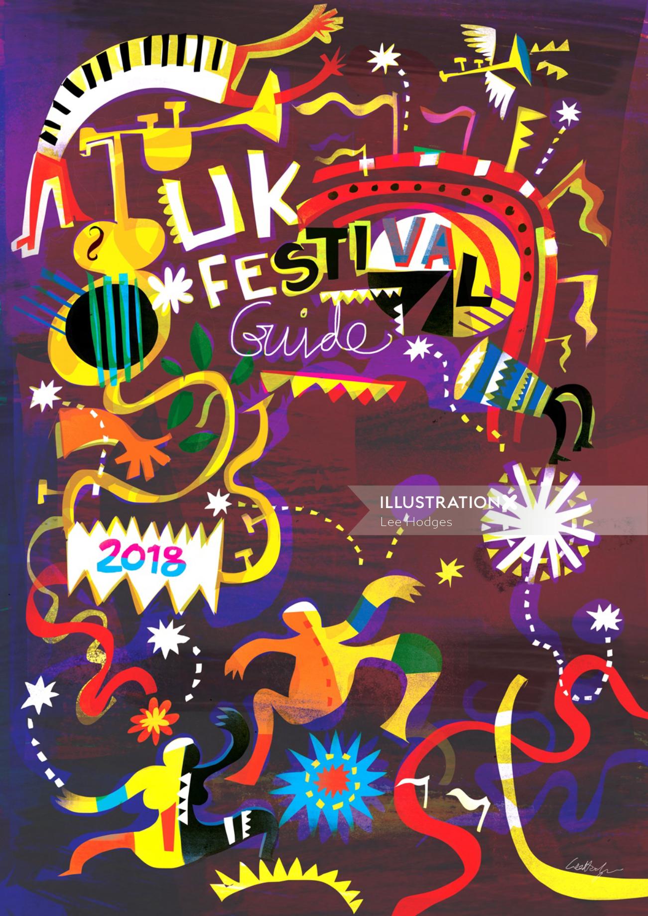 Arte da capa do Guia do Festival Songlines